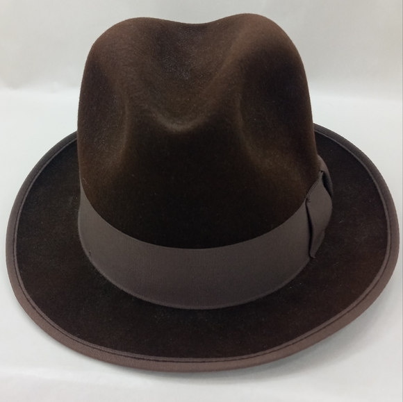 Vintage Wool Fedora Hat Feather Wings Headwear President - Picture 7 of 11